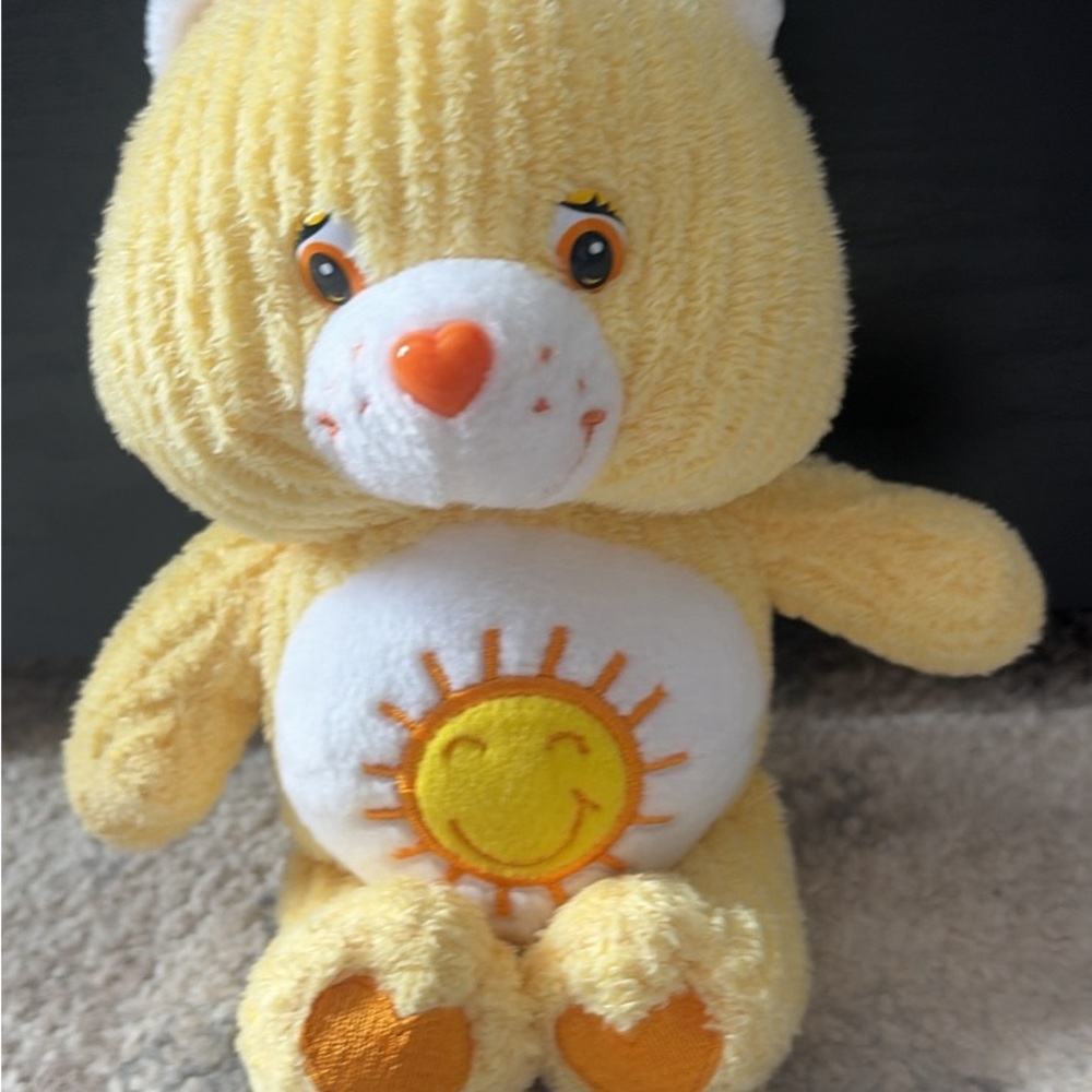 Yellow Sun Plush Bear Kids Toy - Brand Unbranded